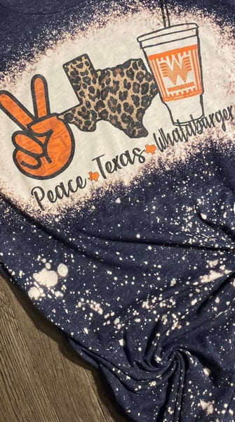 JustLDesignz Peace Texas Whataburger Shirt