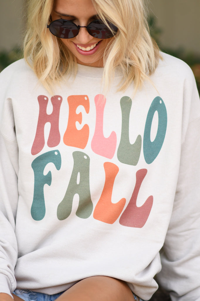 Hello Fall Retro Sweatshirts/Tees