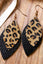 Leopard & Leather Layered Leather Earrings!