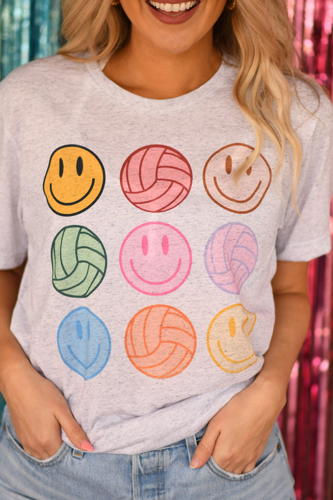 Volleyball Smiley Tee