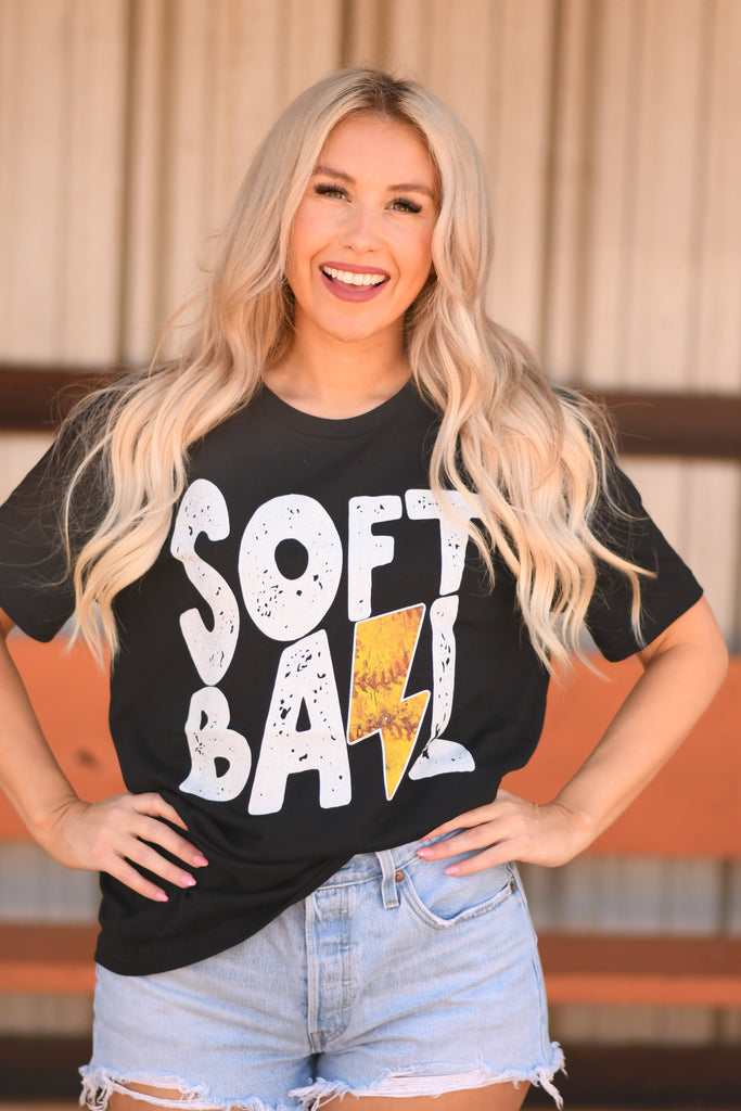 Softball Bolt PICK YOUR COLOR Tees